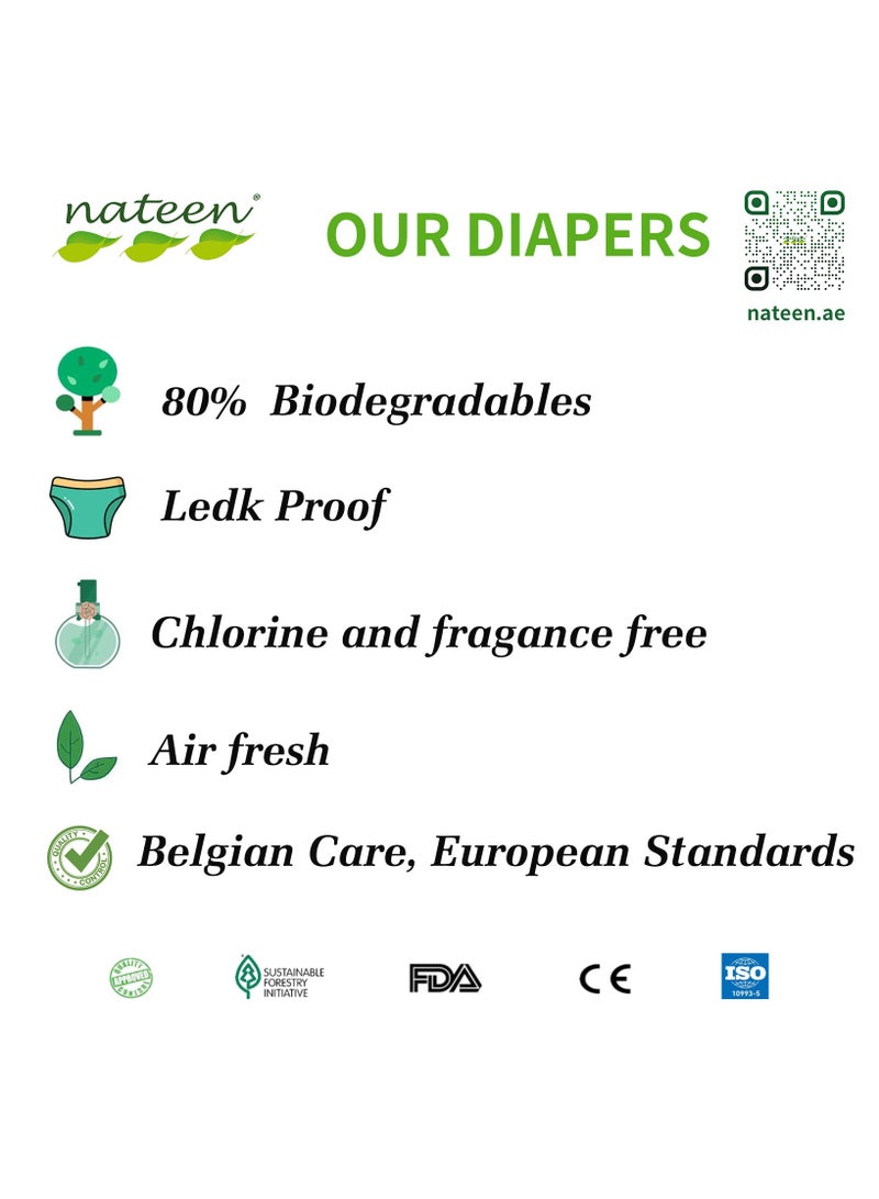 Nateen Flexi Maxi Adult Diapers Pants,Incontinence Night Time Pull Up,Large,Waist Size 110-170cm,80 Count Adult Pull Ups,Superior Comfort,Excellent Combination of Protection. (80 Count) - Image 2